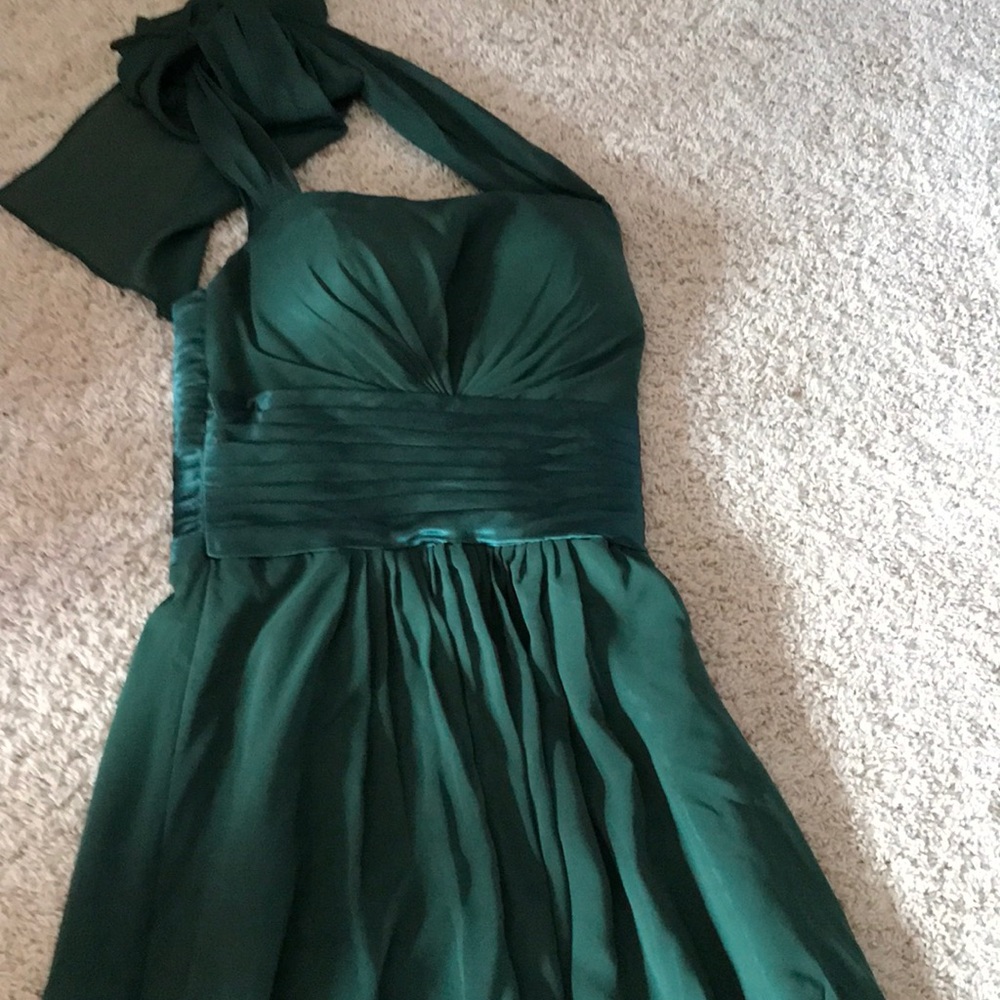 Forest green prom dress